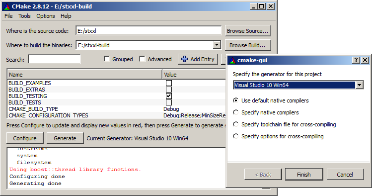 pcl cmake visual studio 2010